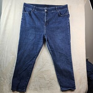 Universal Standard Denim Jeans  Riviera High Rise Skinny Jeans 28” Indigo Blue